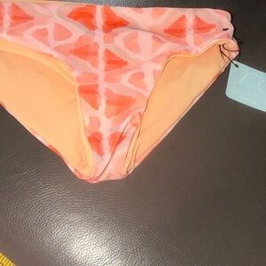Shaka Swim Peach and Orange Women's Swim Bottom
